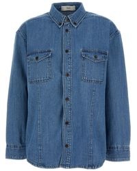 DUNST - Denim Shirt With Contrasting Stritching - Lyst