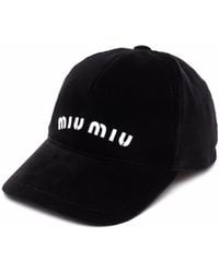 Miu Miu - Embroidered-logo Baseball Cap - Lyst