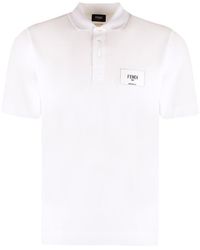 Fendi - Cotton Piqué Polo Shirt - Lyst