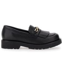 Twinset - Loafers With Platform And Metallic Logo - Lyst