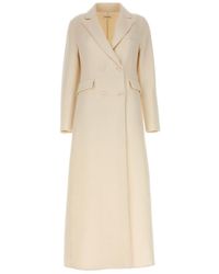P.A.R.O.S.H. - Double-breasted Long Coat Coats, Trench Coats - Lyst
