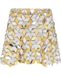 Rabanne - Sparkles Miniskirt With Sequins - Lyst