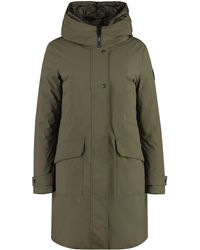 Woolrich - Military Technical Fabric Parka With Internal Removable Down Jacket - Lyst