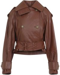 Zimmermann - "hypnotic" Leather Crop Trench Coat Clothing - Lyst