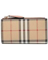 Burberry - Check Motif Continental Wallet - Lyst