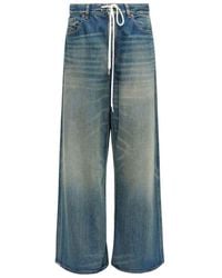 MM6 by Maison Margiela - Wide-Leg Denim Cotton Jeans - Lyst