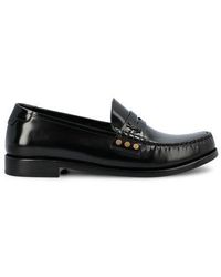 Saint Laurent - Smooth Leather Loafers - Lyst
