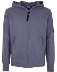 C.P. Company - Diagonal Raised Fleece Full Zip Hooded Sweatshirt - Lyst