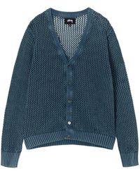 Stussy Loose Gauge Cardigan in Natural for Men | Lyst