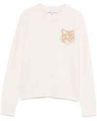 Maison Kitsuné - Fox Head Wool Crewneck Jumper - Lyst