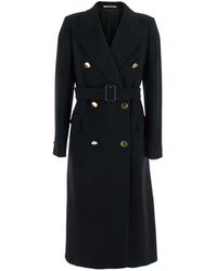 Tagliatore - 'Jole' Double-Breasted Coat With Golden Buttons - Lyst