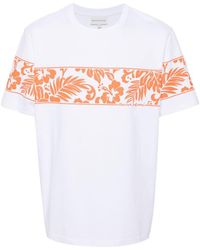 Maison Kitsuné - Floral-Print Cotton T-Shirt - Lyst