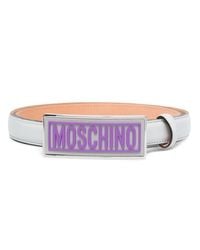 Moschino - Belt With Enameled Buckle - Lyst
