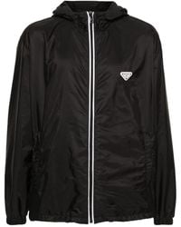 Prada - Re-nylon Enamel Triangle-logo Jacket - Lyst