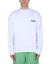 MSGM - Crewneck Sweatshirt With Logo - Lyst