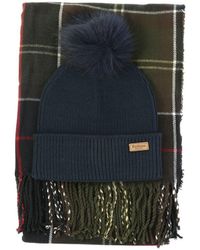 Barbour - "dover" Beanie And Scarf Set - Lyst