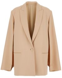 Alberta Ferretti - Single-Breasted Jacket With Classic Lapels - Lyst