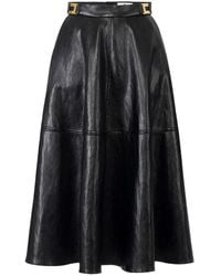 Elisabetta Franchi - Flared Midi Skirt With High Waist - Lyst