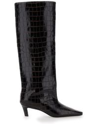 Totême - 'The Wide Shaft' Pull-On Boots With Low Heel - Lyst
