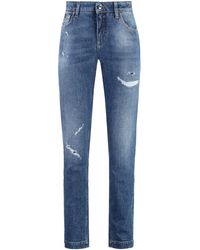 Dolce & Gabbana - Stretch Cotton Jeans - Lyst