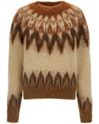 Isabel Marant - Zigzag Pattern Mohair Blend Sweater - Lyst