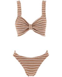 Hunza G - Striped Bonnie Bikini Set - Lyst