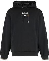 BOSS - Hooded Sweatshirt Made Of Terry Cotton - Lyst