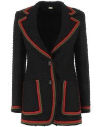 Gucci - Web Motif Tweed Blazer Jacket - Lyst