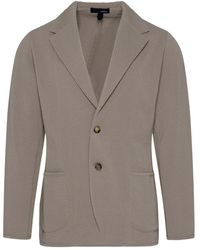 Lardini - Beige Cotton Blazer Jacket - Lyst