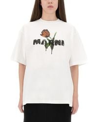 Marni - T-Shirt With Logo - Lyst