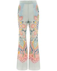 Etro - Printed Palazzo Trousers - Lyst