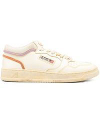 Autry - "Medium Way Sup Vintage" Leather Sneakers Shoes - Lyst