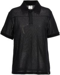 Courreges - Mesh Fabric Polo Shirt - Lyst