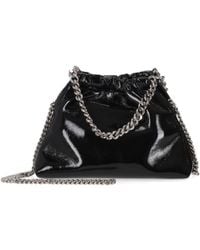 Stella McCartney - Falabella Mini Drawstring Bag Crinkled Patent Alter Mat - Lyst