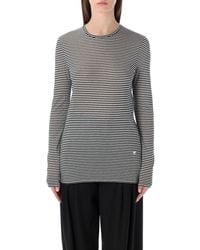 Tom Ford - Striped Long-sleeve Viscose Top - Lyst