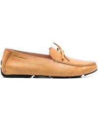ドレスシューズ・革靴・ビジネスシューズ SANTONI HAVANA L LOAFER BARBADOS MOKEN Santoni Havana L Loafer Barbados Moken Shoes in Natural for