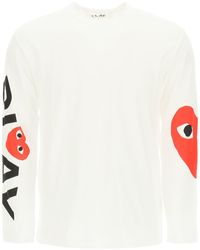 COMME DES GARÇONS PLAY - Long-sleeved T-shirt With Logo Print - Lyst