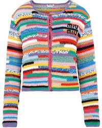 Miu Miu Crochet Cradigan Sweater - Multicolor