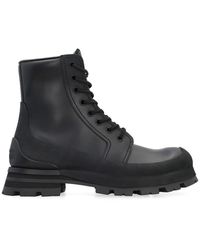 Alexander McQueen - Wander Leather Lace-up Boots - Lyst