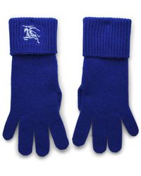 Burberry - Blue Cashmere Blend Gloves - Lyst