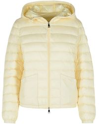 Moncler - 'Hede' Ivory Nylon Down Jacket - Lyst