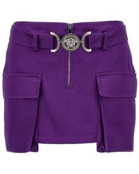 Versace - 'medusa '95' Cargo Mini-skirt - Lyst
