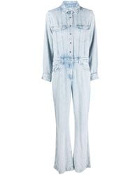 7 For All Mankind - Luxe Denim Jumpsuit - Lyst