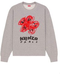 KENZO - Embroidered Sweatshirt Drawn Varsity Clothing - Lyst