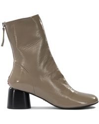 Halmanera - Leather Zippered Ankle Boots - Lyst