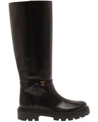 Tod's - Leather Knee-high Boots - Lyst