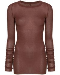 Rick Owens - Ribbed Long-Sleeve Top - Lyst