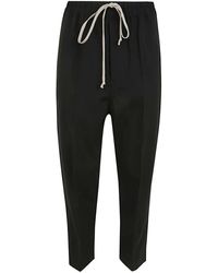 Rick Owens - Drawstring Ataires Cropped Trousers Clothing - Lyst