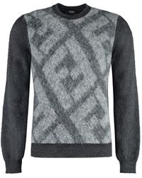 Fendi - Wool Blend Crew-neck Sweater - Lyst