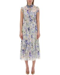 Zimmermann - Dress With Floral Pattern - Lyst